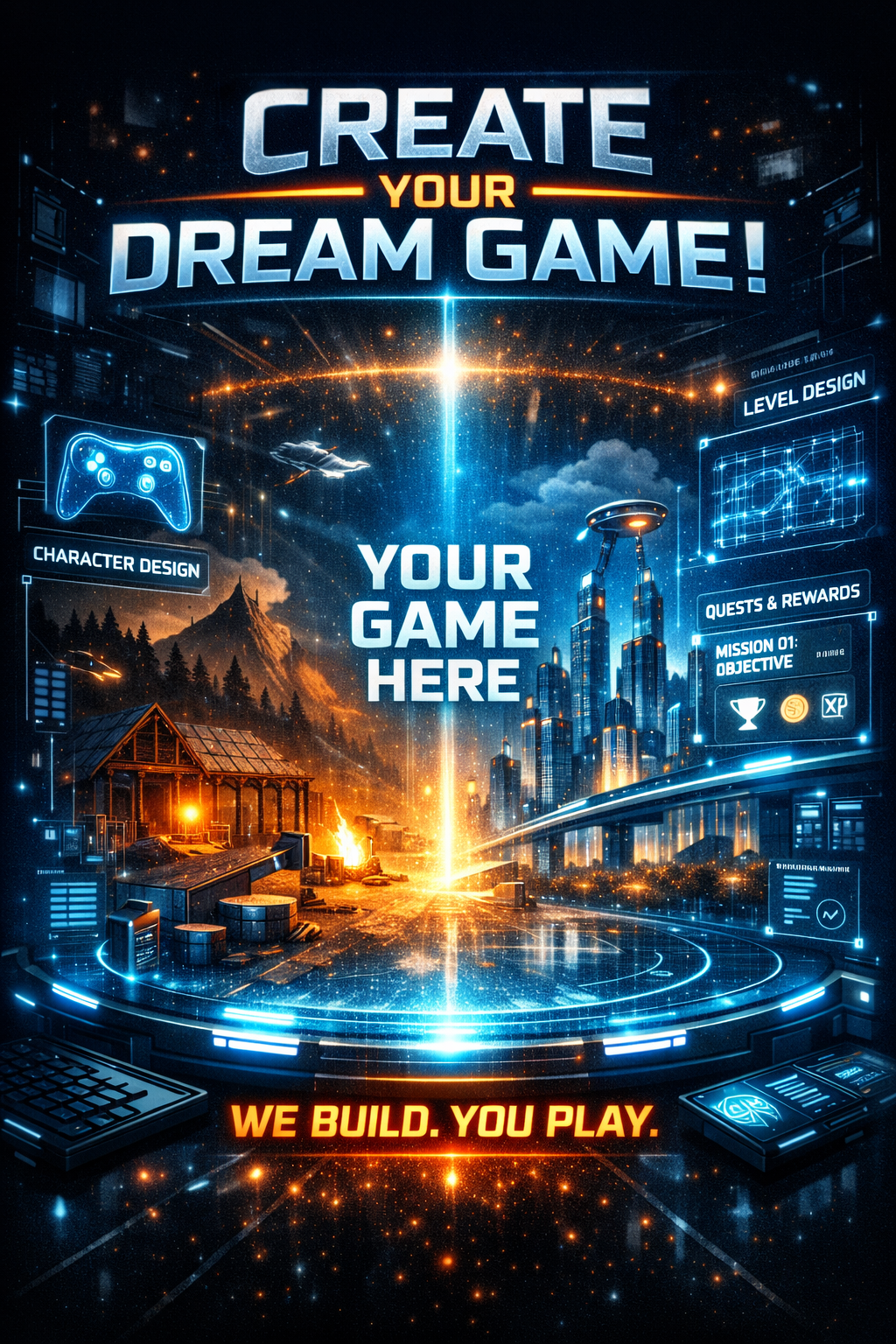Novacraft game development services promotional artwork