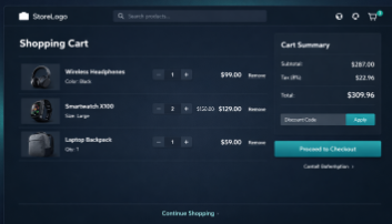 Novacraft custom dashboard layout for business systems