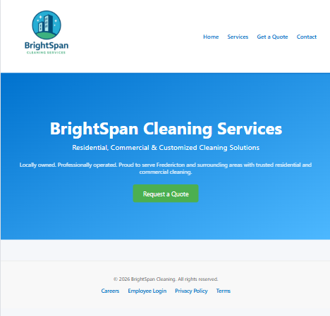Cleaning service website design by Novacraft