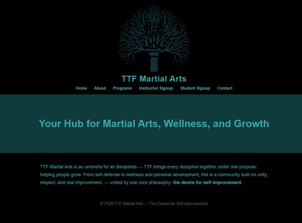 TTF business website design sample by Novacraft